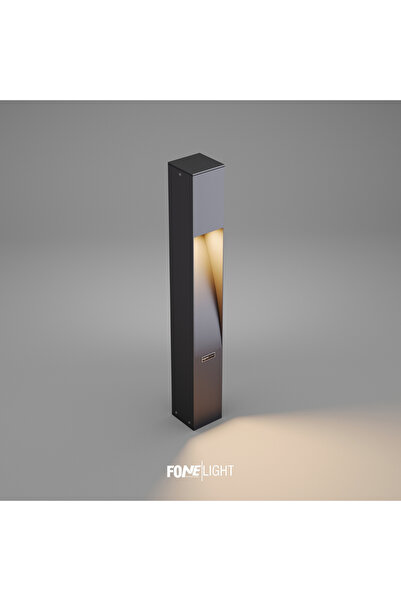 FoneLight Bollard Alüminyum Led Çim Üstü Bahçe Aydınlatması 75 Cm