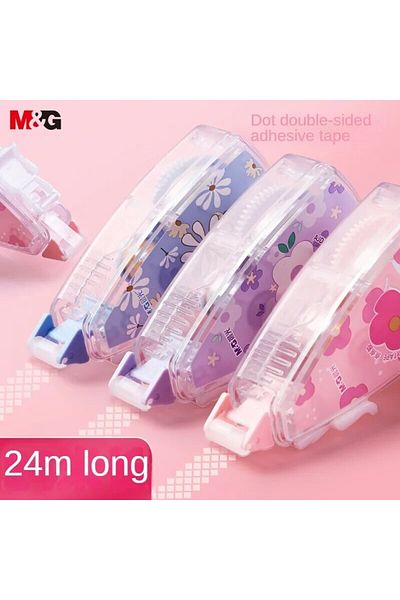 Choice Ajd73204 M&g Stationery Dot Double-sided Tape 8m*6mm Student Handbook Double-sided Tape Erasable For