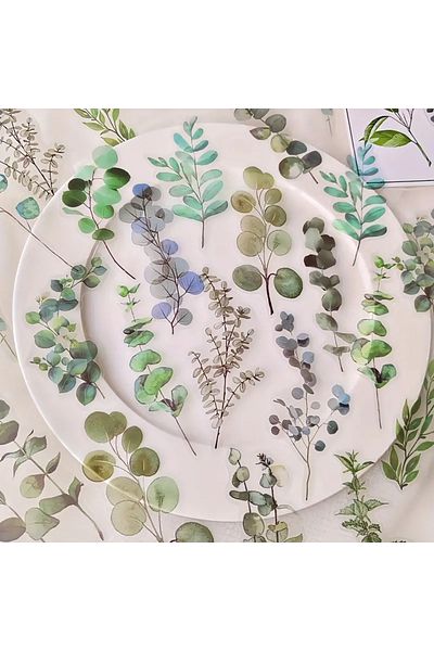 Choice A 40 Pcs/pack Kawaii Creative Flower Plant Stickers Hand Tent Diy Stick Labels Scrapbooking Materia.