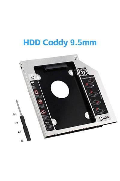 Choice 9.5mm Full Aluminum Hard Disk Tray For 12.7/9.5 Inch Laptop Mechanical Sata3 Ssd Solid State Drive D