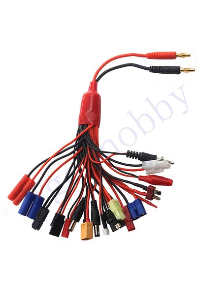 Choice 19 in 1 RC Lipo Battery Multi Charger Adapter Lead Cable Converter Replacement for Traxxas Tamiya...