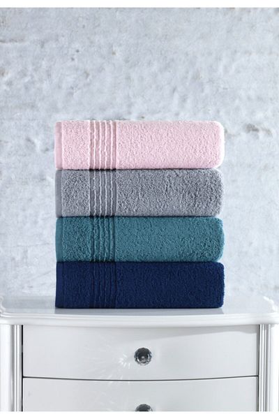 Cotton Box 4760-cb Σετ πετσετών Plump 4-Ply Mesh V-2 (ΓΚΡΙ-ΣΚΟΥΡΟ ΜΠΛΕ-ΡΟΖ-ΜΠΛΕ)