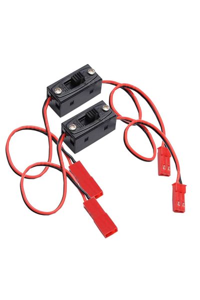 Choice 2pcs Rc On/off Power Switch Battery Receiver Jst Connector For Hsp Rc 1/10 1/8 Car Crawler Buggy Mul