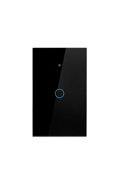 Szaoju Us Black One Work With Tuya Wifi Smart Home Switch Light Wall Us/eu Glass Touch Panel Voice Wireless