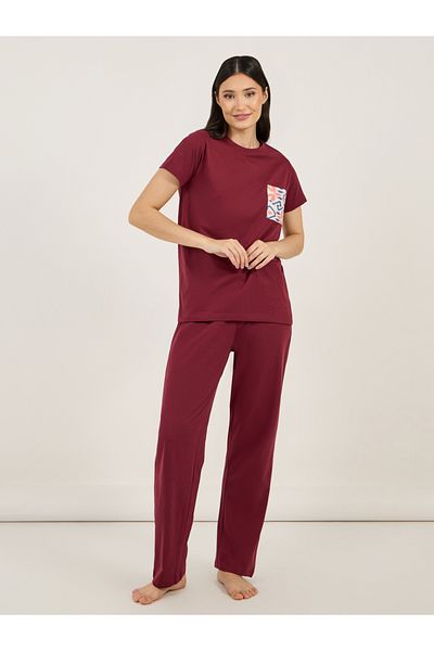 Styli Aztec Print Pocket Short Sleeves T-Shirt & Pyjama Set