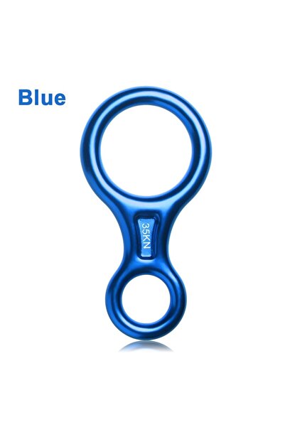 Choice حبل تسلق الصخور الزرقاء 35 كيلو نيوتن حبل تسلق على شكل حرف 8 حلقة تسلق...