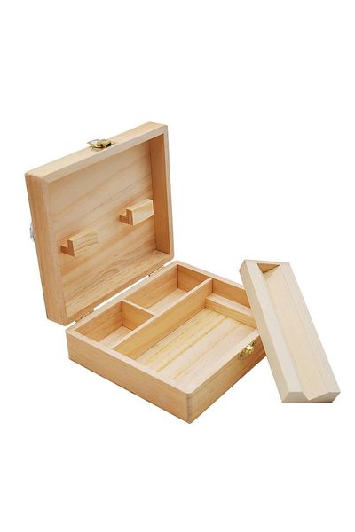 Choice Only Box Wooden Stash Box With Rolling Tray For Smoke Accessories Bamboo Storage Container With Lock