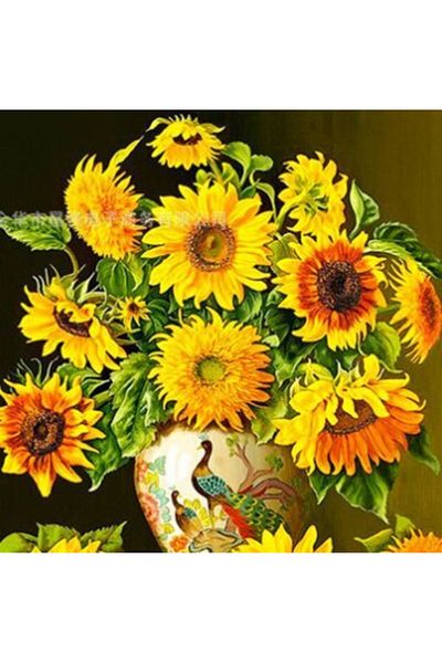 Choice H3405 30 * 40cm 5d Diy Diamond Painting Flower Cross Stitch Kit Ab Diamond Round Diamond Rose Sunflo