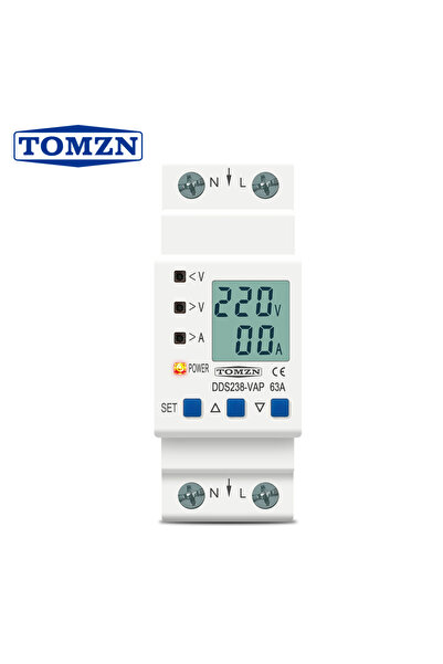 Choice جهاز حماية من الجهد الزائد والمنخفض بقضيب دين 63 أمبير مع مدخل علوي وو...
