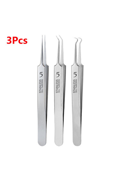 Choice1 3Pcs German Ultra-fine No. 5 Cell Pimples Blackhead Clip Tweezers Bea...