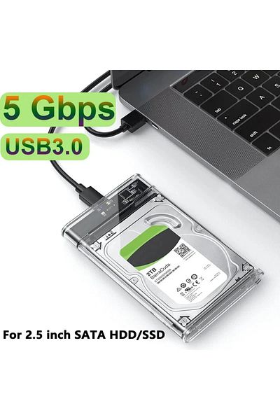 Choice USB3.0 External HDD Case 5Gbps 2.5 Inch Transparent Hard Disk Case Hard Drive Enclosure SATA HDD ...