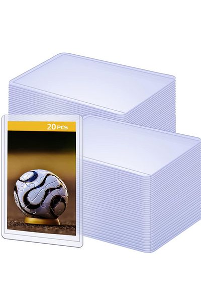 Choice 20pcs White Opp Bag 20pcs Hard Plastic Card Sleeves Loaders Album Display Yugioh Baseball Trading Pr