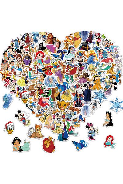 Choice 50/100pcs Cute Disney Cartoon Mixed Stickers Anna Mickey Graffiti Laptop Skateboard Phone Sticker...