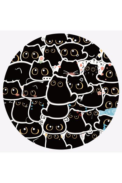 Choice 40pcs 10/40pcs Black Cat Cute Kawaii Stickers Vintage For Diy Notebook Guitar Scrapbooking Motorcycl