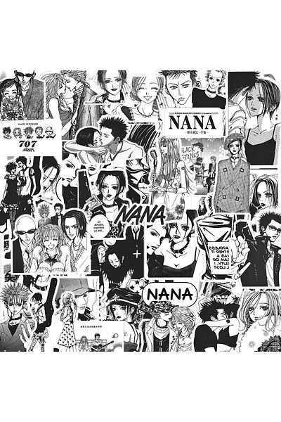 Choice 65pcs 10/30/65pcs Black White Anime Nana Graffiti Stickers Cool Sticker Decoration Phone Case Water