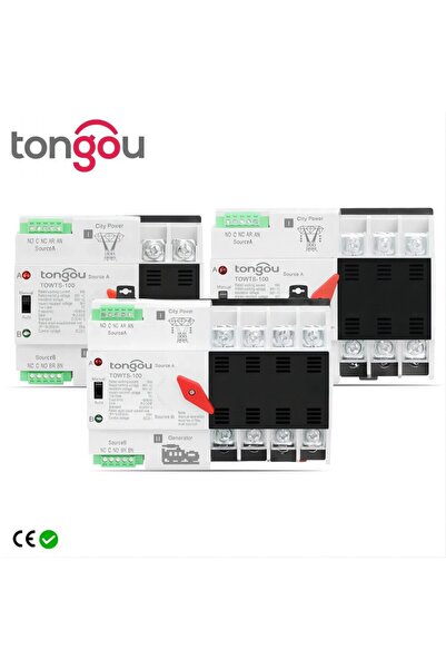 Choice1 2 100A Din Rail 2P 3P 4P ATS مفتاح التحويل التلقائي ثنائي الطاقة وحدة...