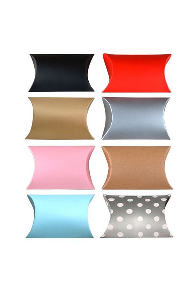 Choice 50pcs Favor Candy Box Bag New Craft Paper Pillow Shape Wedding Favor Gift Boxes Pie Party Box Bag...