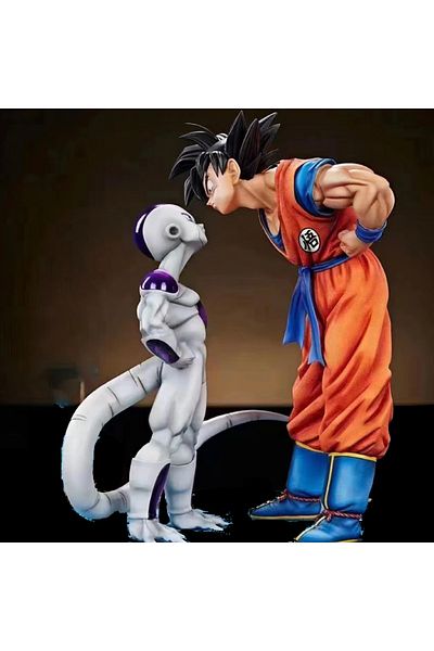 Choice No Box Anime Dragon Ball Z Frieza Vs Son Goku Figurine 24cm Gk Pvc Action Figures Statue Collection