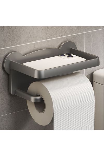 Choice Grey Bathroom Paper Towel Holder Without Punching Paper Towel Holder Storage
