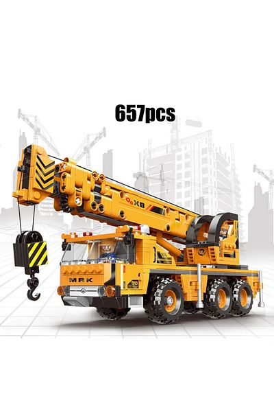 Choice City technical Building Blocks MOC WheelLoader Car Heavy Mining Truck Crane DIY Engineering Excav...