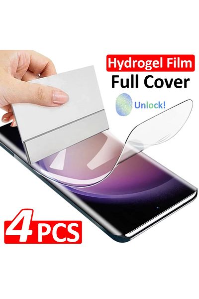 Choice 4pcs Hydrogel Film Screen Protector For Samsung Galaxy S25 S24 S23 S22 S21 S20 Ultra Plus