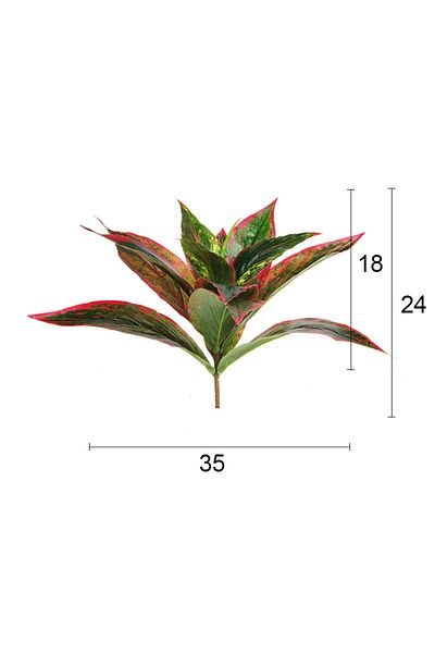 Choice H1 Fengshun 5 Fork 29cm Fake Plants Leaves Tropical Artificial Tree Leaf Small Vegetation Decorative