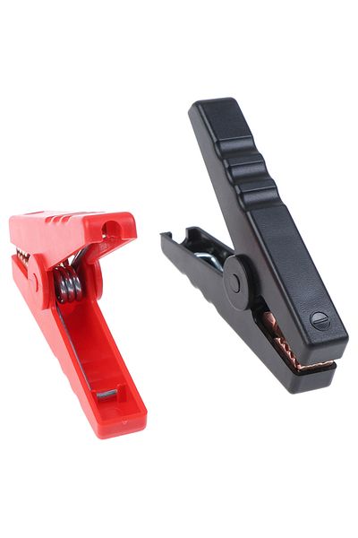 Choice 2Pcs large 100a crocodile alligator clips car battery chargers insulated clamp