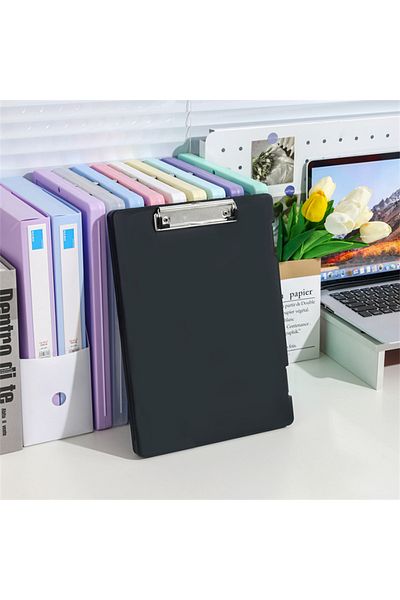 Choice Black A4 Multi-functional File Folder Desktop Test Paper Organizer Office Document Board Folder Stor