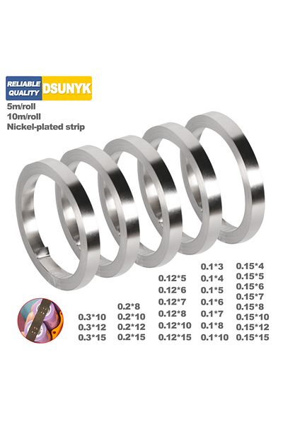 DSUNYK 18650 Li-ion Battery Nickel Sheet Plate Nickel Plated Steel Belt Strip Connector Spot Welding Mac...