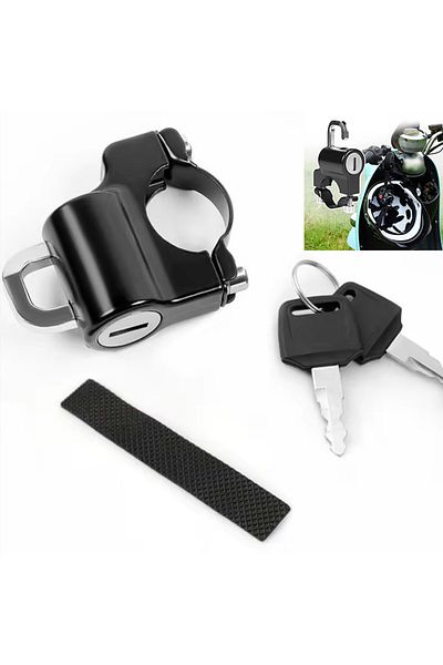 ZUIDID Anti-theft Helmet Lock Handlebar Mount Motorcycle Electric Motorbike Universal Security Metal Loc...