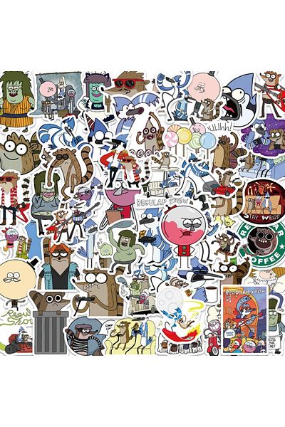 Choice 52pcs-random 52cs/pack Hot Tv Regular Show Stickers Cartoon Anime Vinyl Decals For Phone Case Notebo
