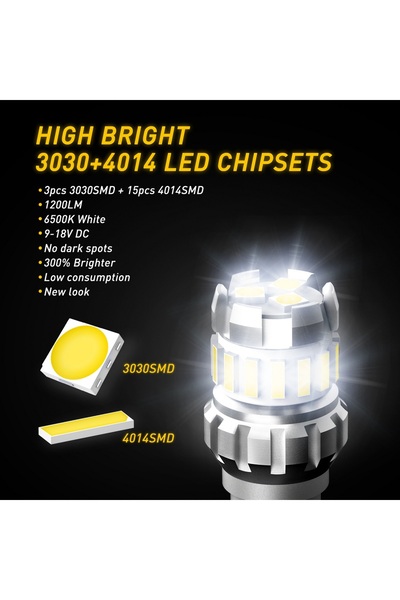Choice T15 AUXITO 2 قطعة W16W T15 LED لمبات Canbus خالية من الأخطاء LED ضوء احتياطي T16 921 912 W16W LED لمبات سيارة