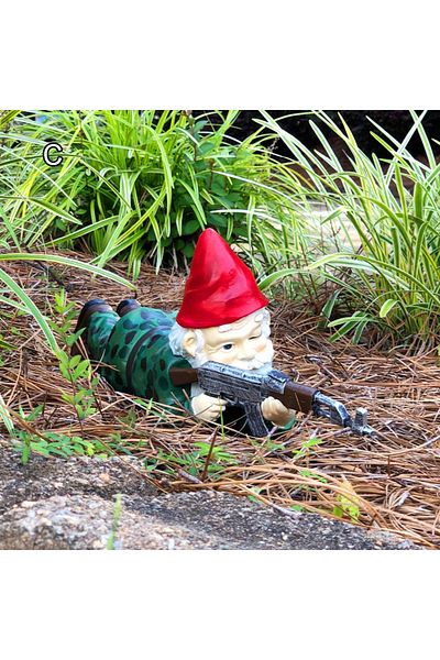 Choice Red Lie Funny Army Gnome Garden Statue Resin Desktop Lawn Ornament For Outdoor Garden Decoration Woo