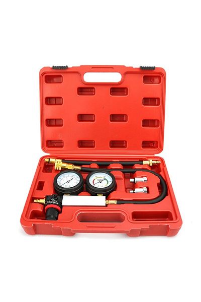 Choice Red Automotive Cylinder Leak Detector Tu-21 Petrol Engine Gauge Tool For Car Compression Leakage Det