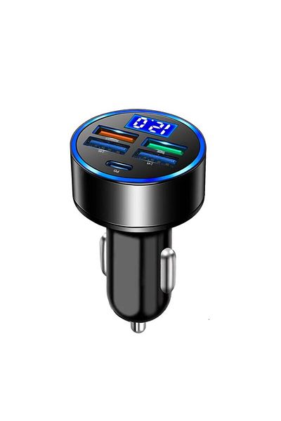 Choice Ch40pd Car Charger 66w 5-port 4usb 1pd Fast Charging Adapter For Apple And Huawei Models