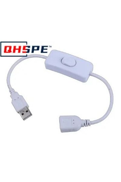 Choice Usb White 30cm Dc Extended Extension Switch Usb Cable With Switch Button Power Cord Long Life Lamp C