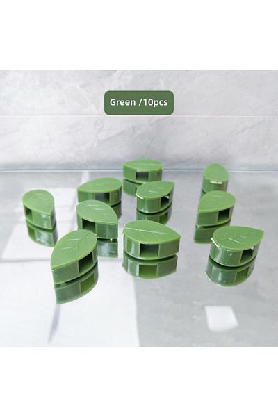 Choice 10pcs G736 10pcs Plant Climbing Wall Fixer Leaf Type Green Plant Invisible Fixing Device Vine Clip F