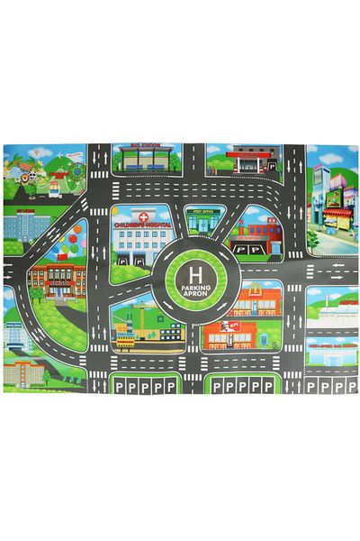 hairun Road Map 83x58cm Road Mat Children Traffic Car Map Boy Girls Educational Toy Road Plastic Carpet Pla