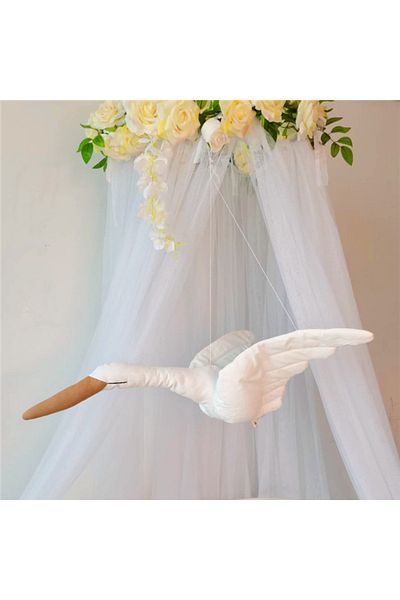 Choice White Wall Hanging Swan Plush Stuffed Doll Baby Pillow Fabric Creative Family Bedroom Nursery Room D