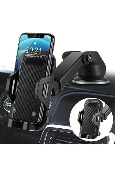 Zen Store black Car Dashboard Suction Cup Telescopic Rod Universal Mobile Pho...