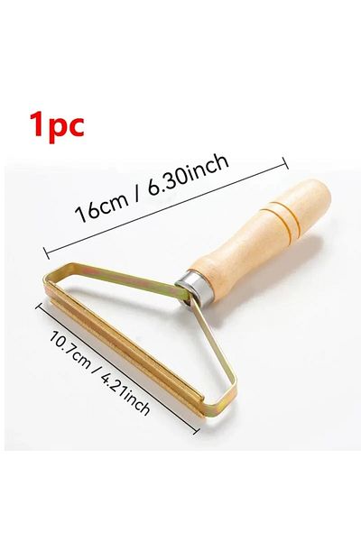 Choice 1pc Wooden Handle 1pc Portable Lint Remover Carpet Wool Coat Clothes Manual Shaver Removal Scraper C