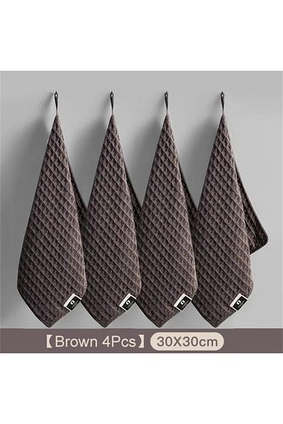 Choice Brown 30x30cm-4pcs 1/4pcs Coffee Bar Cleaning Towels Super Absorbent Microfiber Cleaning Cloth Towel