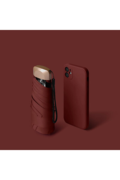 Choice مظلة شمسية صغيرة خارجية باللون العنابي مع حماية من الأشعة فوق البنفسجي...