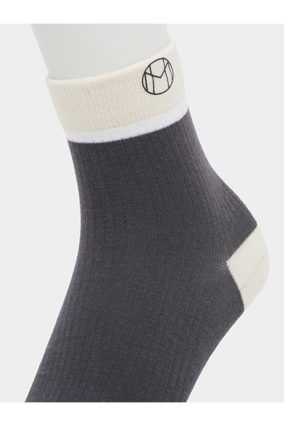 Styli Set of 5 - Contrast Cuff Detail Quarter Socks