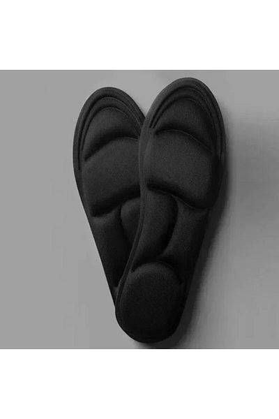 Choice 37-38 Black 5d Massage Memory Sport Insoles Shoes Breathable Cushion Men Women Orthopedic Arch Suppo