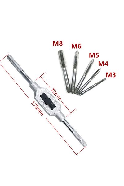 Binoax 6 Pcs 6/8/12/20pcs Metric Hand Tap And Die Set M3-m12 Screw Thread Plugs Straight Taper Reamer Tools