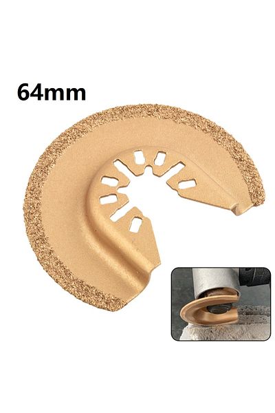 DAZZLEEX Quick Change Oscillating Multi Tool Saw Blade 64mm Half Circle Diamond Cutting Disc Multitool For...