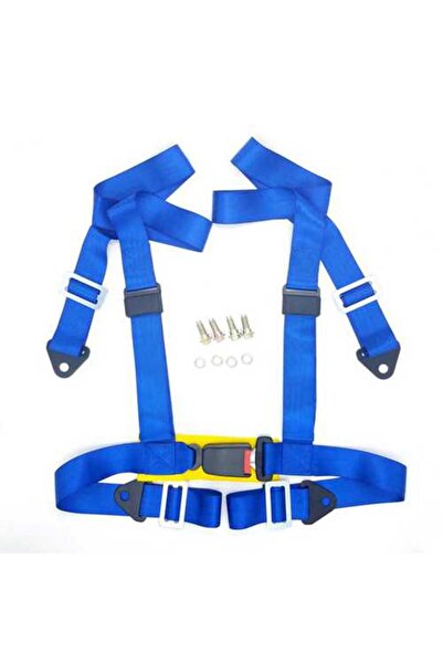 Choice حزام أمان أزرق عالمي بأربع نقاط للسباق، مقاس 2 بوصة، حزام أمان سريع ال...