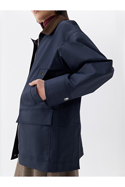 Nocturne Shirt Collar Garnished Coat