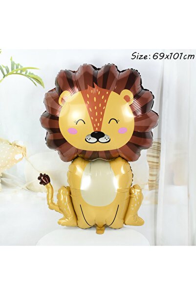 Choice كما في الصورة B03 بالون من ورق القصدير على شكل حيوان كرتوني، سفاري، غا...